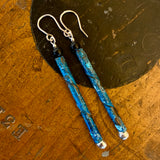 Copper, silver and pounamu earrings