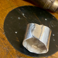 Brutalist sterling silver ring