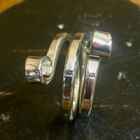 Sterling silver curl wrap ring
