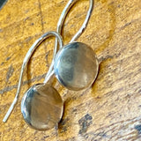 Fine silver mini hook earrings