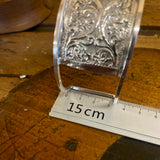 Upcycled vintage sterling napkin holder wrist bracelet/bangle