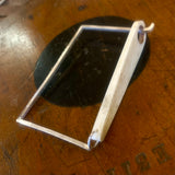 Vintage bone and silver square wrist bracelet/bangle