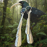 Huia range fine silver earrings