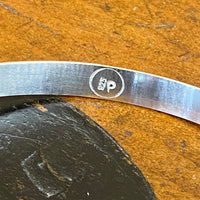 Sterling silver wrist bangle/bracelet (large)
