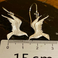 Sterling silver seagull earrings