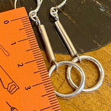 Sterling bar and hoop earrings