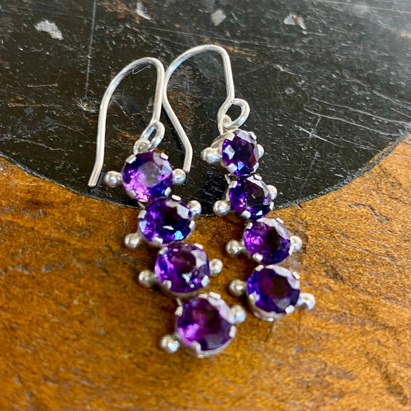 Vintage amethyst earrings