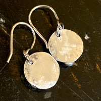 Fine silver ball earrings