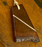 Swamp tōtara and sterling silver pendant/ necklace