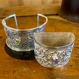Upcycled vintage sterling napkin holder wrist bracelet/bangle