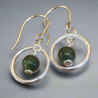 Halo set vintage pounamu earrings