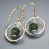 Halo set vintage pounamu earrings
