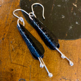 Copper and sterling silver earrings