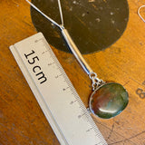 Vintage bloodstone and sterling silver necklace/pendant