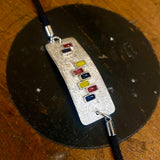 Sterling silver and enamel wrist bracelet