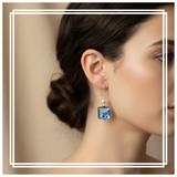 Vintage Murano glass and pearl earrings