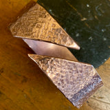 Hammer textured copper wrist bracelet/bangle