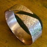 Hammer textured copper wrist bracelet/bangle