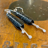 Copper and sterling silver earrings