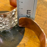 Copper and sterling silver wrist bangle/bracelet set