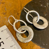 Silver and copper earrings