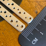 Perforated sterling silver bar earrings
