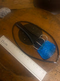 Ebony, silver and copper pendant necklace