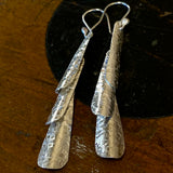 Huia range fine silver earrings