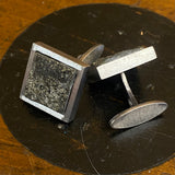 Vintage Danish sterling silver and quartz cuff links