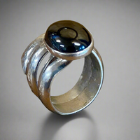Black onyx wrap ring