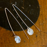 Fine silver flower earrings