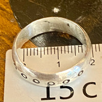 Sterling silver ring (half round)