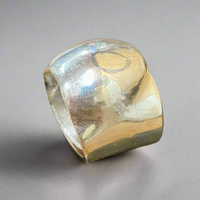 Brutalist sterling silver ring