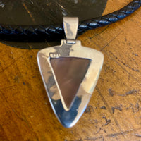 Vintage rose quartz pendant necklace
