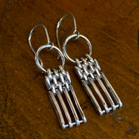 Vintage bracelet link earrings