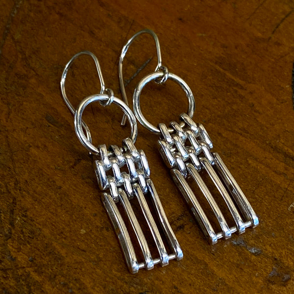 Vintage bracelet link earrings