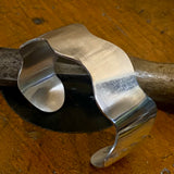Sterling silver wave wrist bracelet bangle