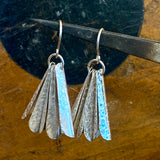 Fine silver flower earrings