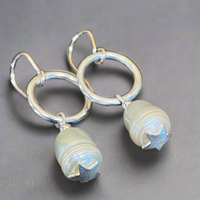 Vintage pearl and silver earrings