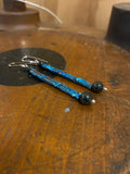 Copper, silver and double pounamu earrings