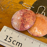 Hammer textured copper disc earrings