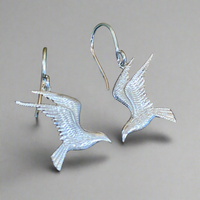 Sterling silver seagull earrings
