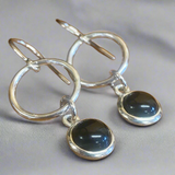 Black onyx and sterling silver earrings