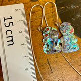 Vintage pāua tiki earrings