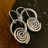 Sterling silver spiral earrings