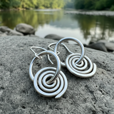Sterling silver spiral earrings