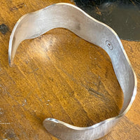 Sterling silver wave wrist bracelet bangle