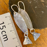 Sterling silver fish earrings