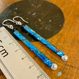 Copper, silver and pounamu earrings