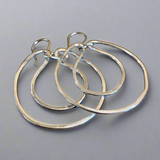 Double hoop sterling earrings
